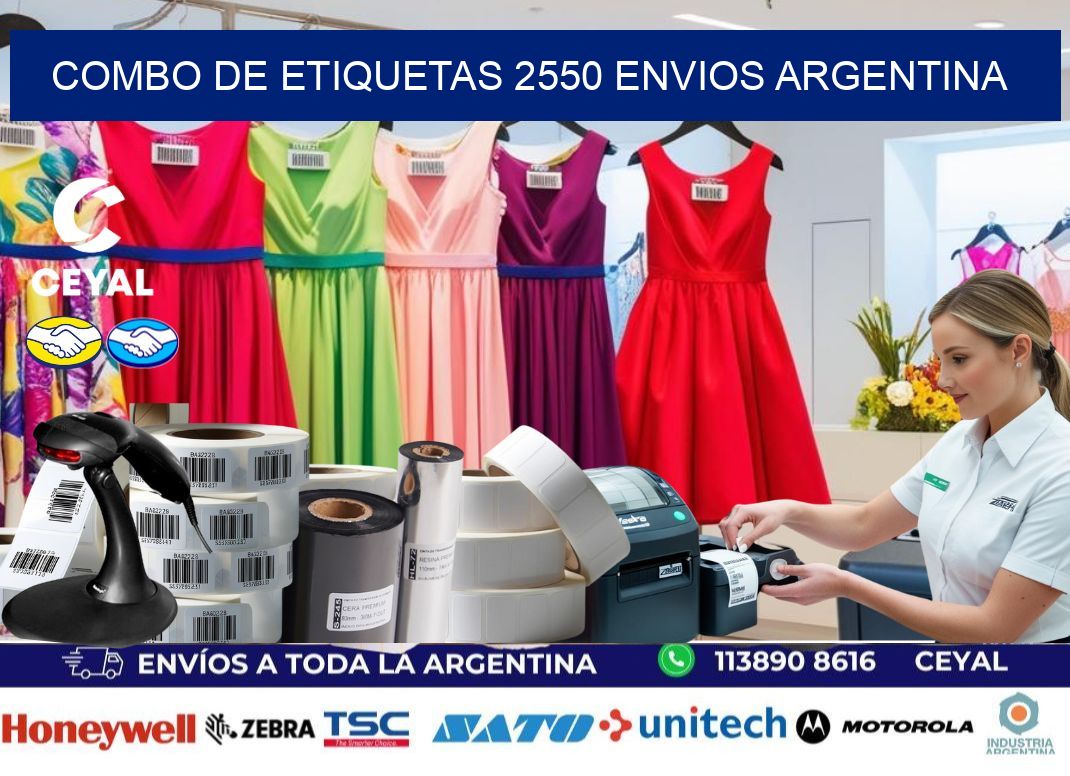 Combo de etiquetas 2550 ENVIOS ARGENTINA