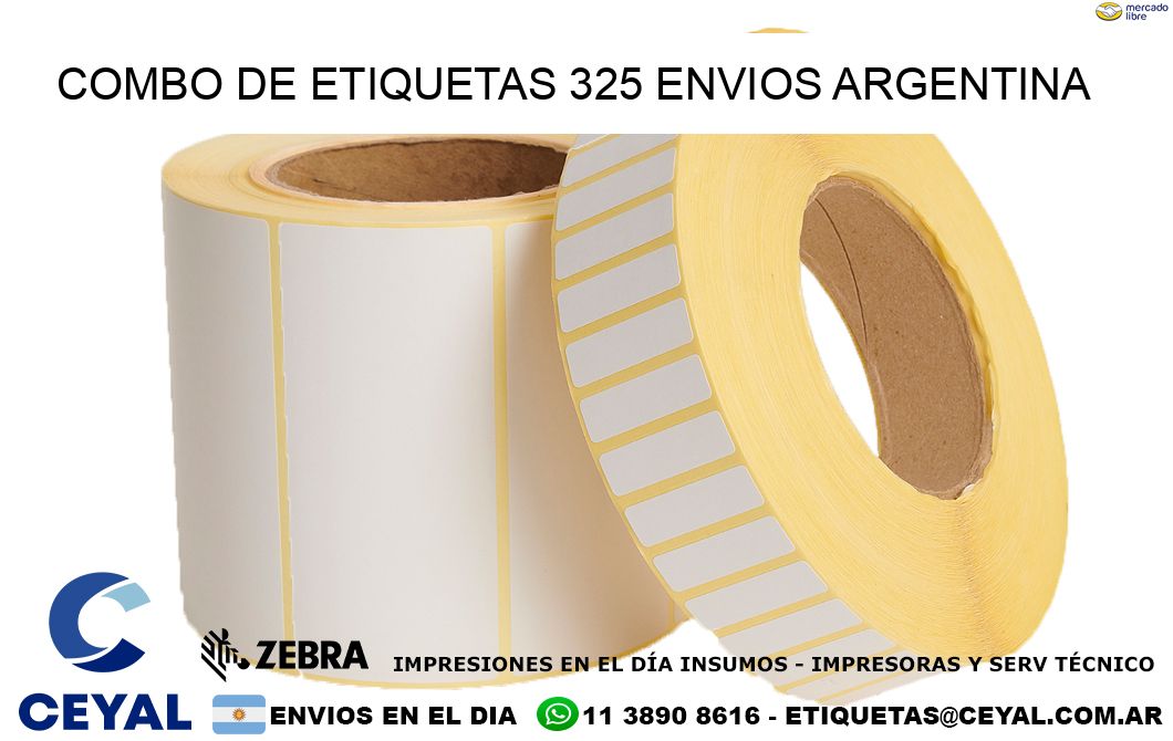 Combo de etiquetas 325 ENVIOS ARGENTINA
