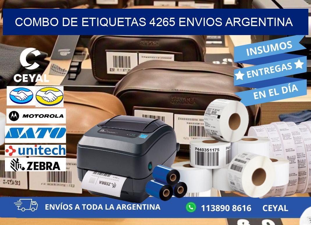 Combo de etiquetas 4265 ENVIOS ARGENTINA