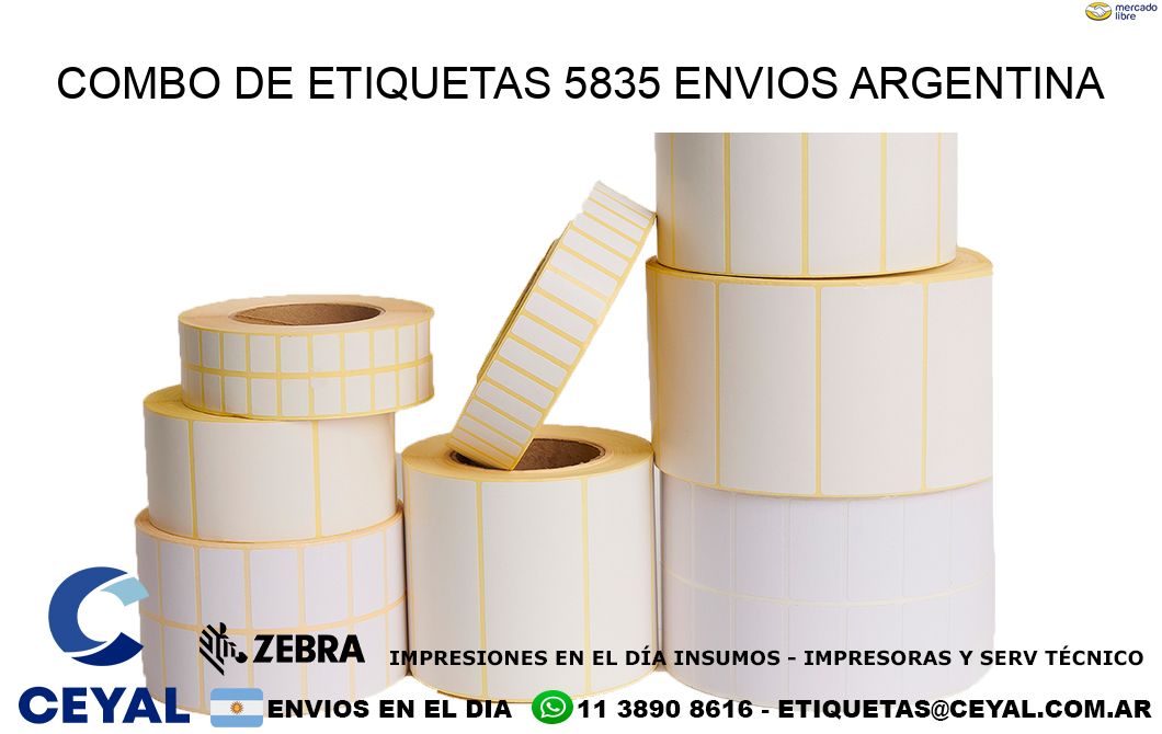 Combo de etiquetas 5835 ENVIOS ARGENTINA