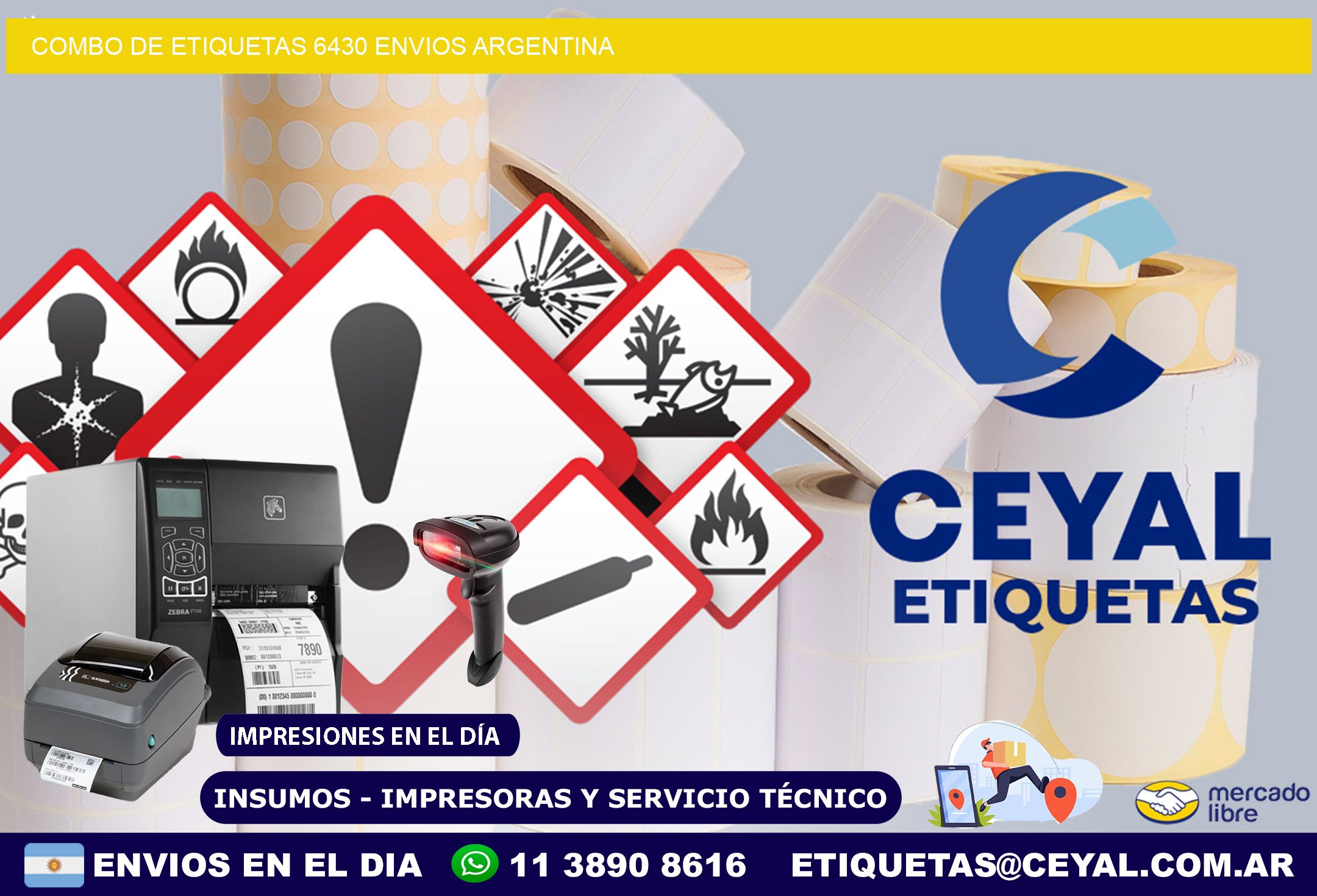 Combo de etiquetas 6430 ENVIOS ARGENTINA
