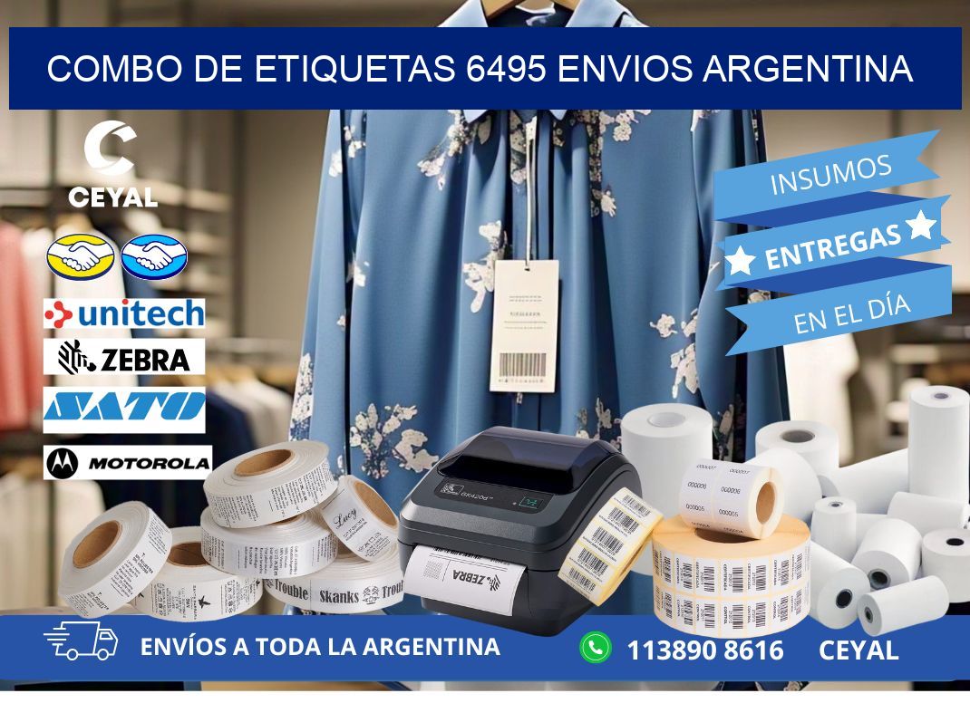 Combo de etiquetas 6495 ENVIOS ARGENTINA