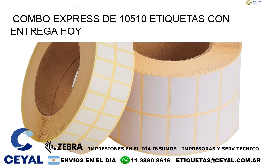 Combo express de 10510 etiquetas con entrega hoy