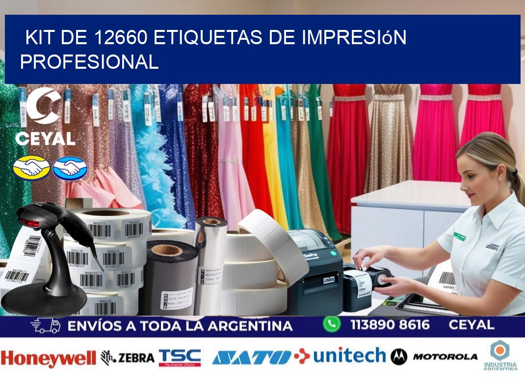 Kit de 12660 etiquetas de impresión profesional