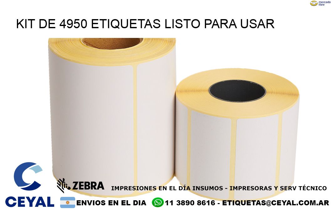Kit de 4950 etiquetas listo para usar