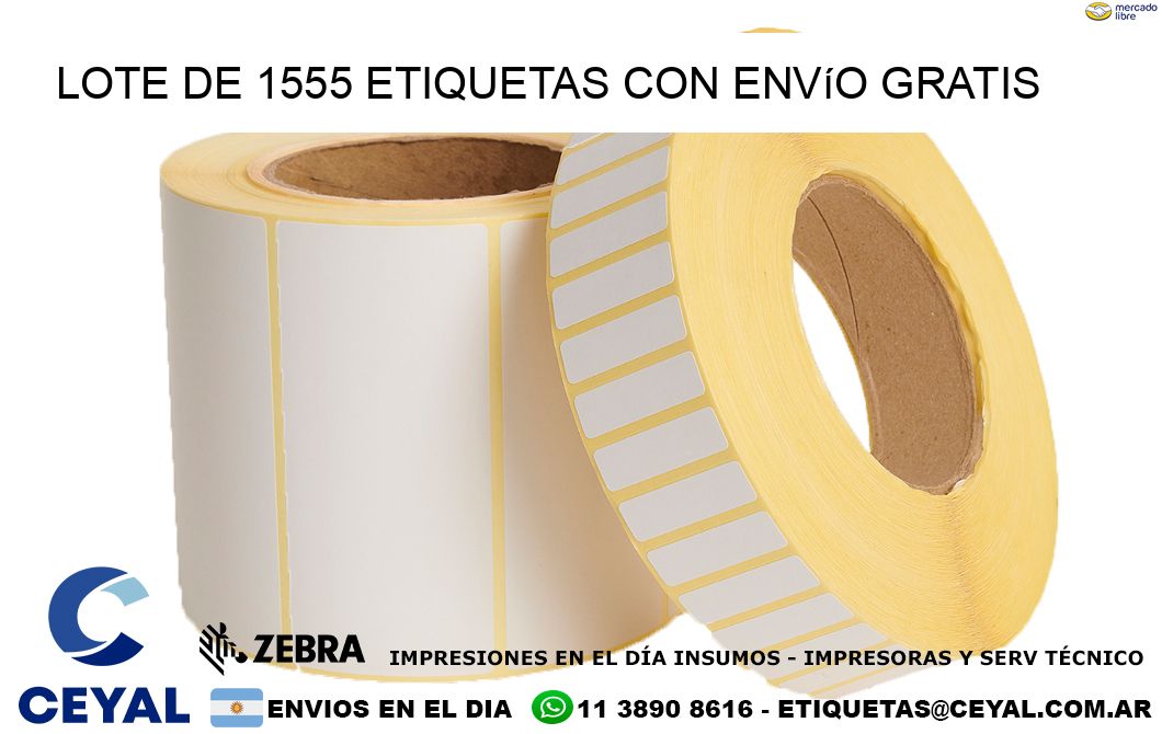 Lote de 1555 etiquetas con envío gratis