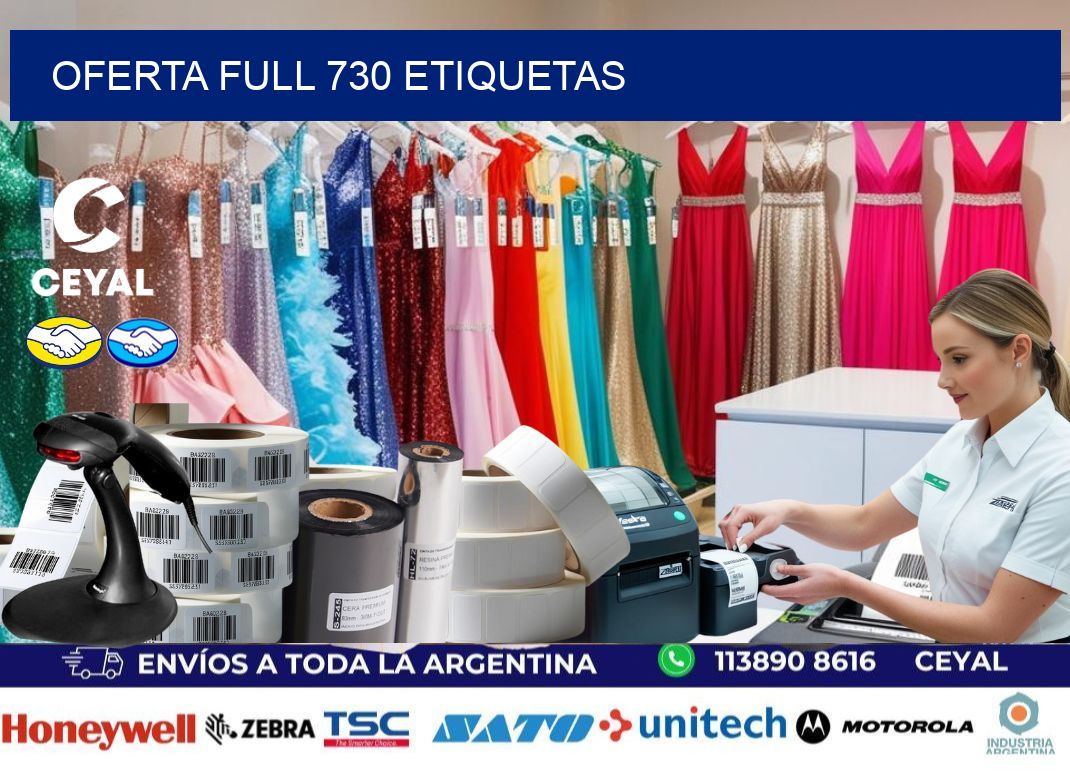 Oferta full 730 etiquetas