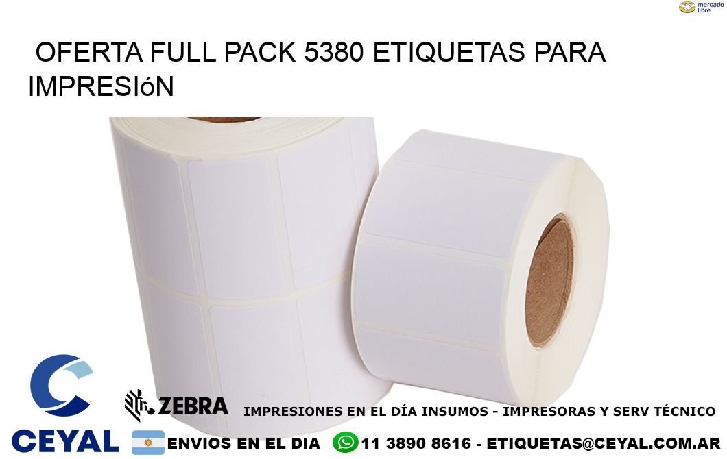 Oferta full pack 5380 etiquetas para impresión