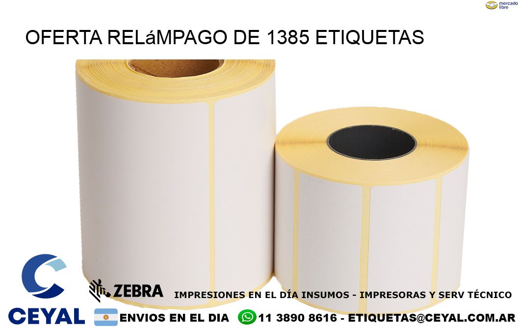 Oferta relámpago de 1385 etiquetas