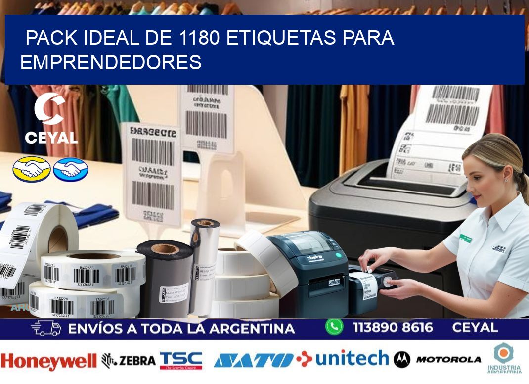 Pack ideal de 1180 etiquetas para emprendedores