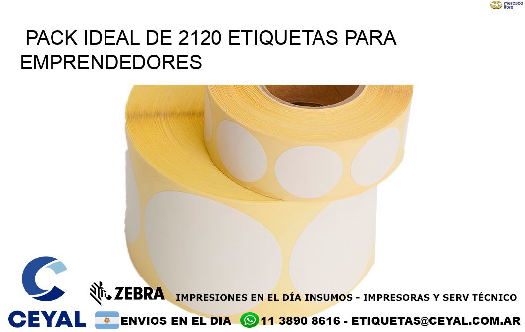 Pack ideal de 2120 etiquetas para emprendedores