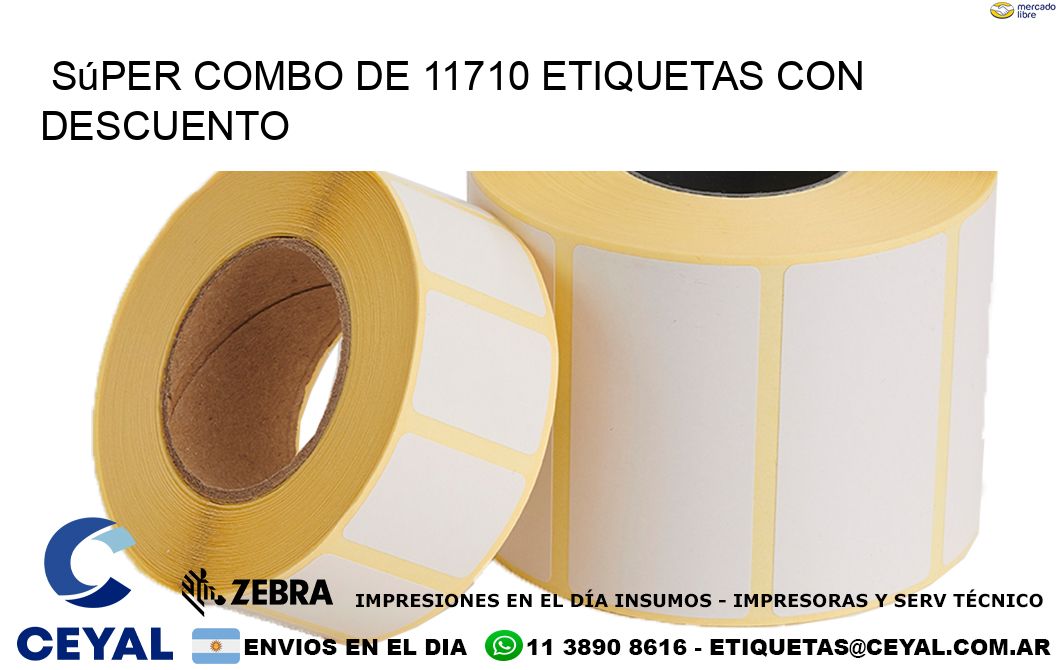 Súper combo de 11710 etiquetas con descuento