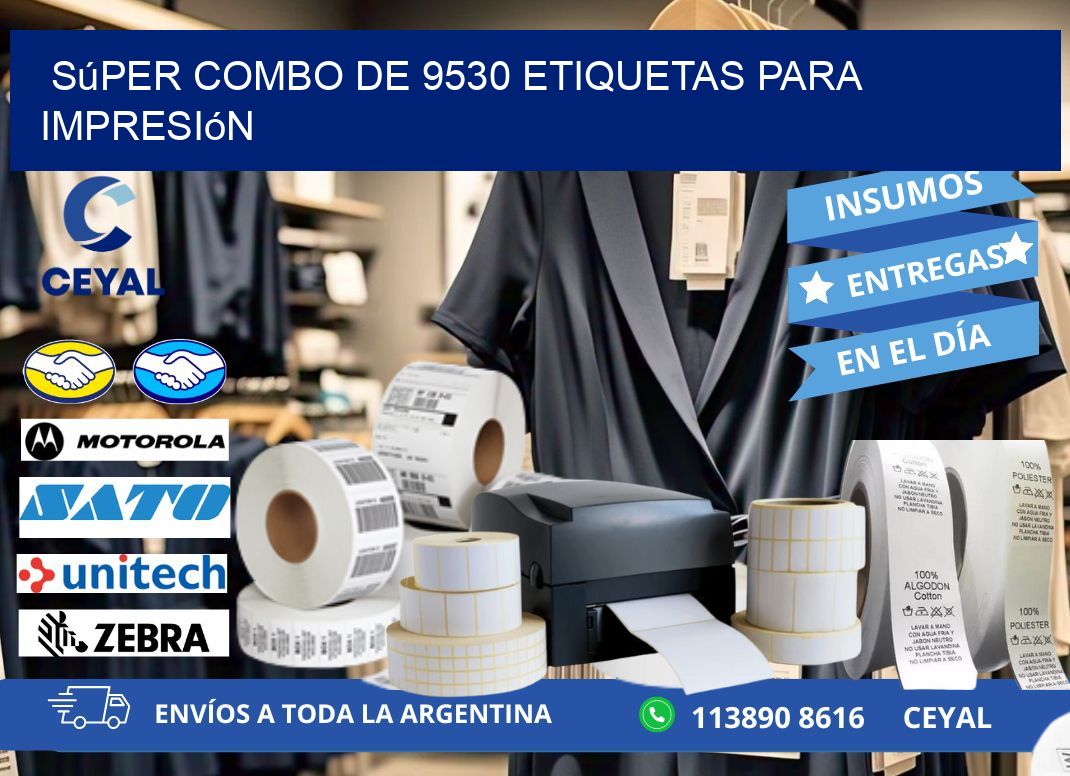 Súper combo de 9530 etiquetas para impresión