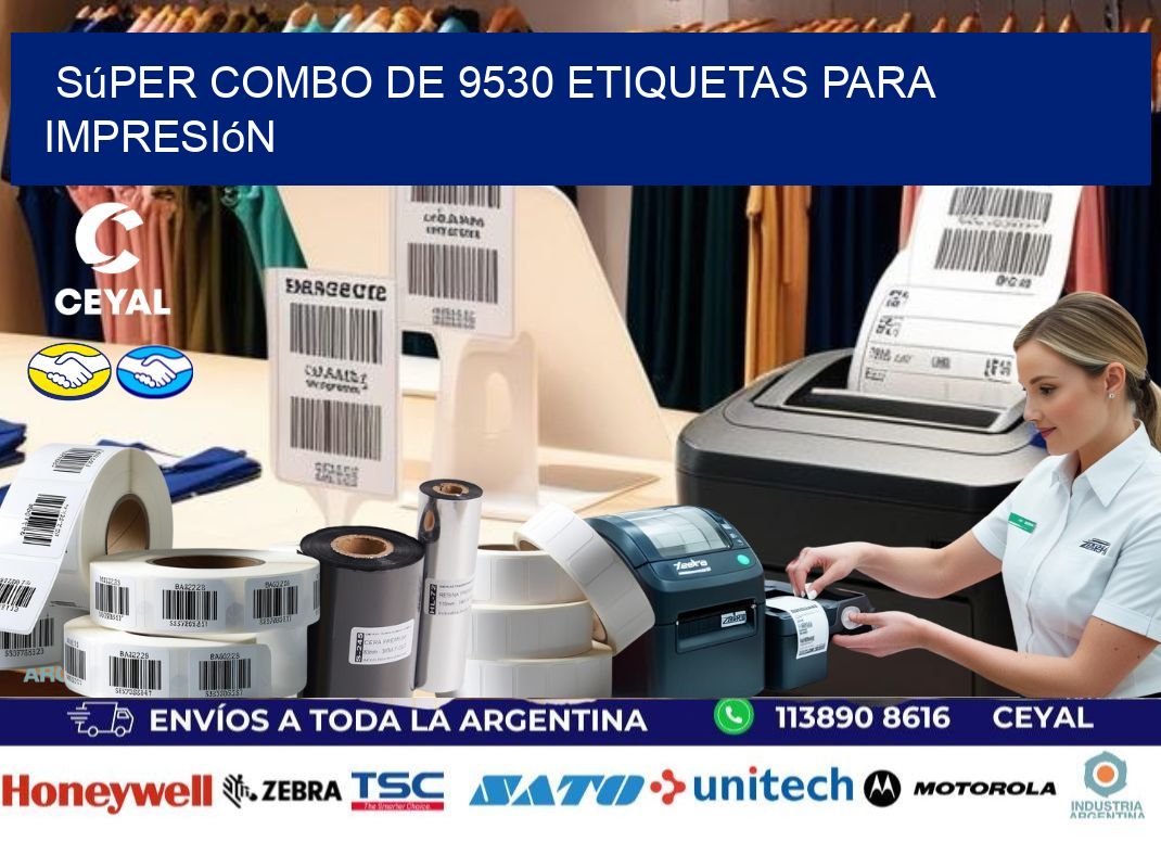 Súper combo de 9530 etiquetas para impresión