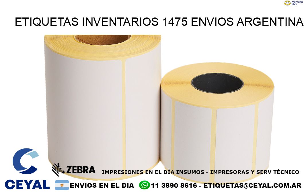 etiquetas inventarios 1475 ENVIOS ARGENTINA