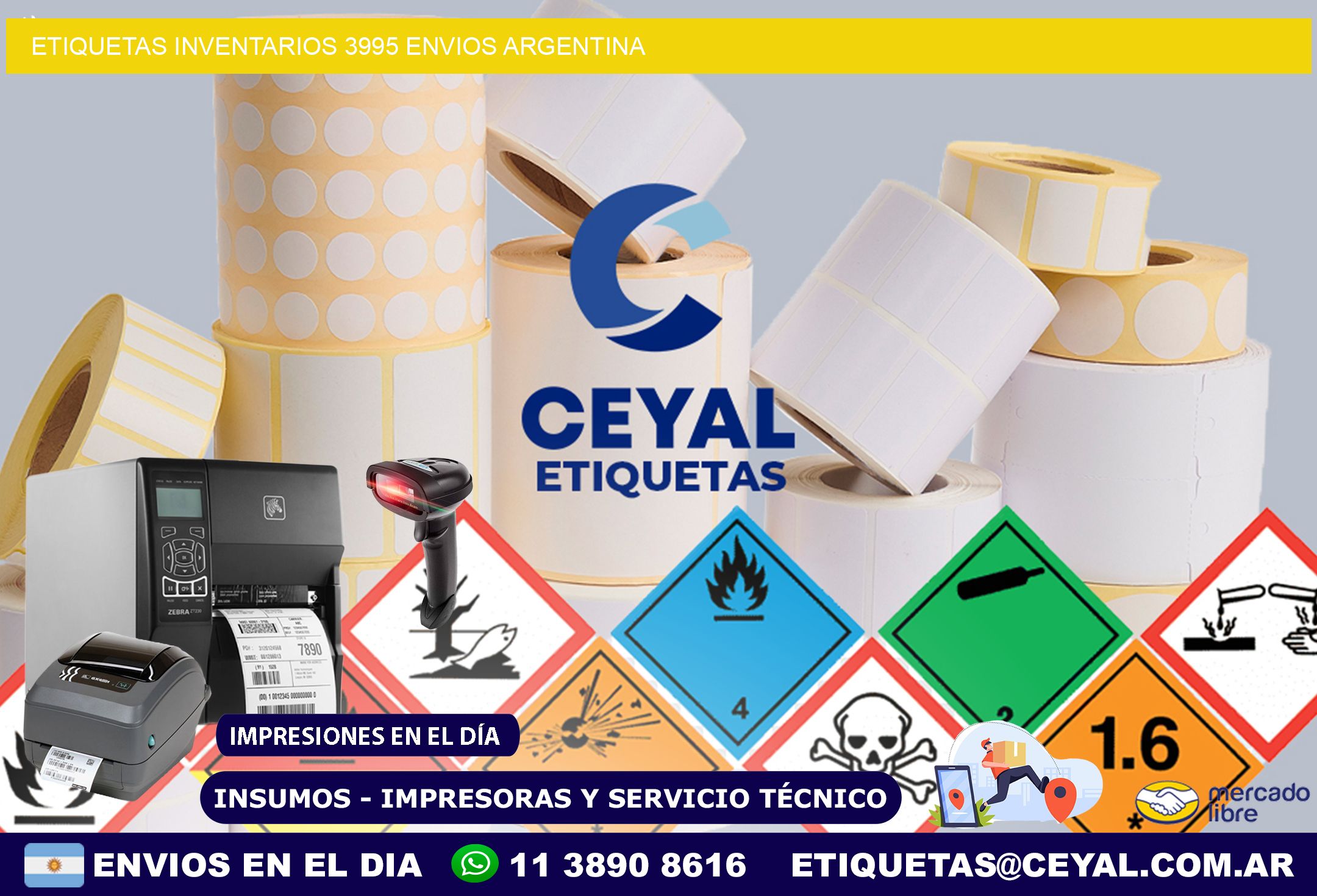 etiquetas inventarios 3995 ENVIOS ARGENTINA