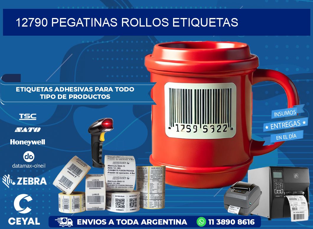 12790 Pegatinas rollos etiquetas