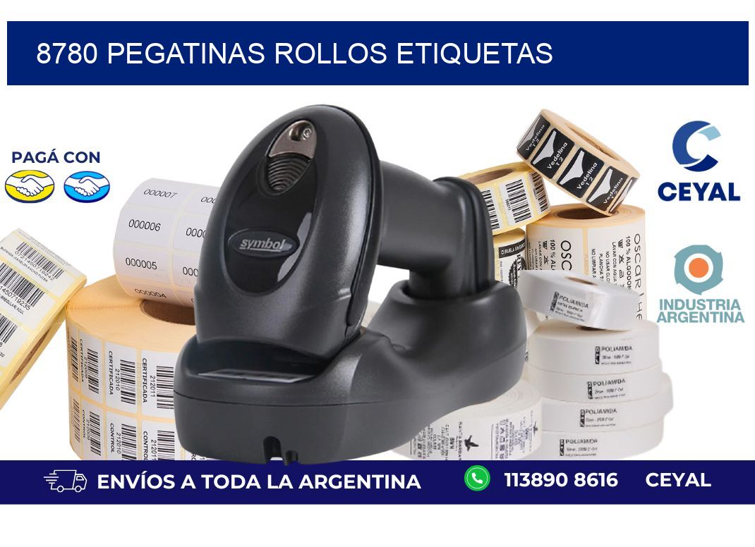 8780 Pegatinas rollos etiquetas