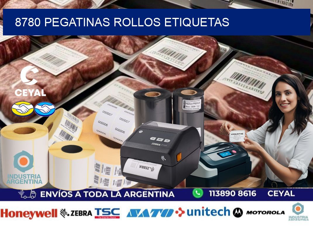 8780 Pegatinas rollos etiquetas