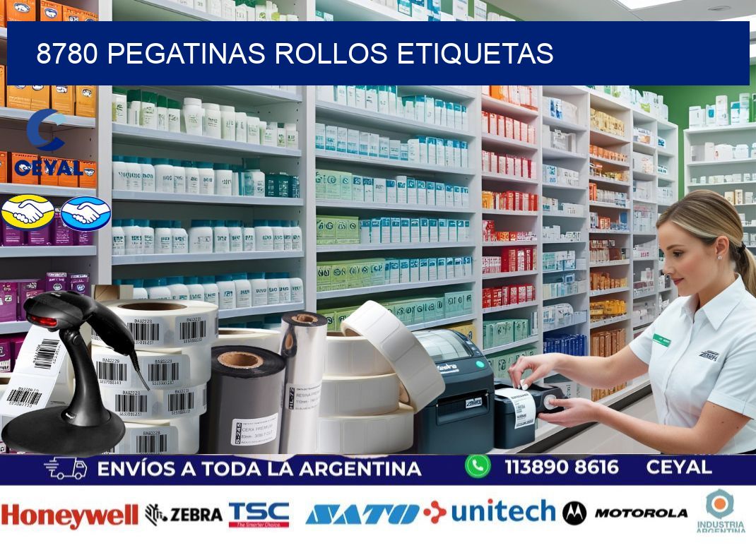 8780 Pegatinas rollos etiquetas