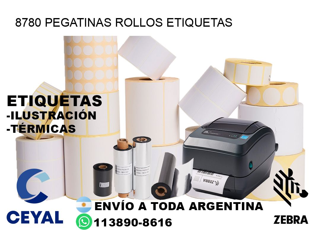 8780 Pegatinas rollos etiquetas