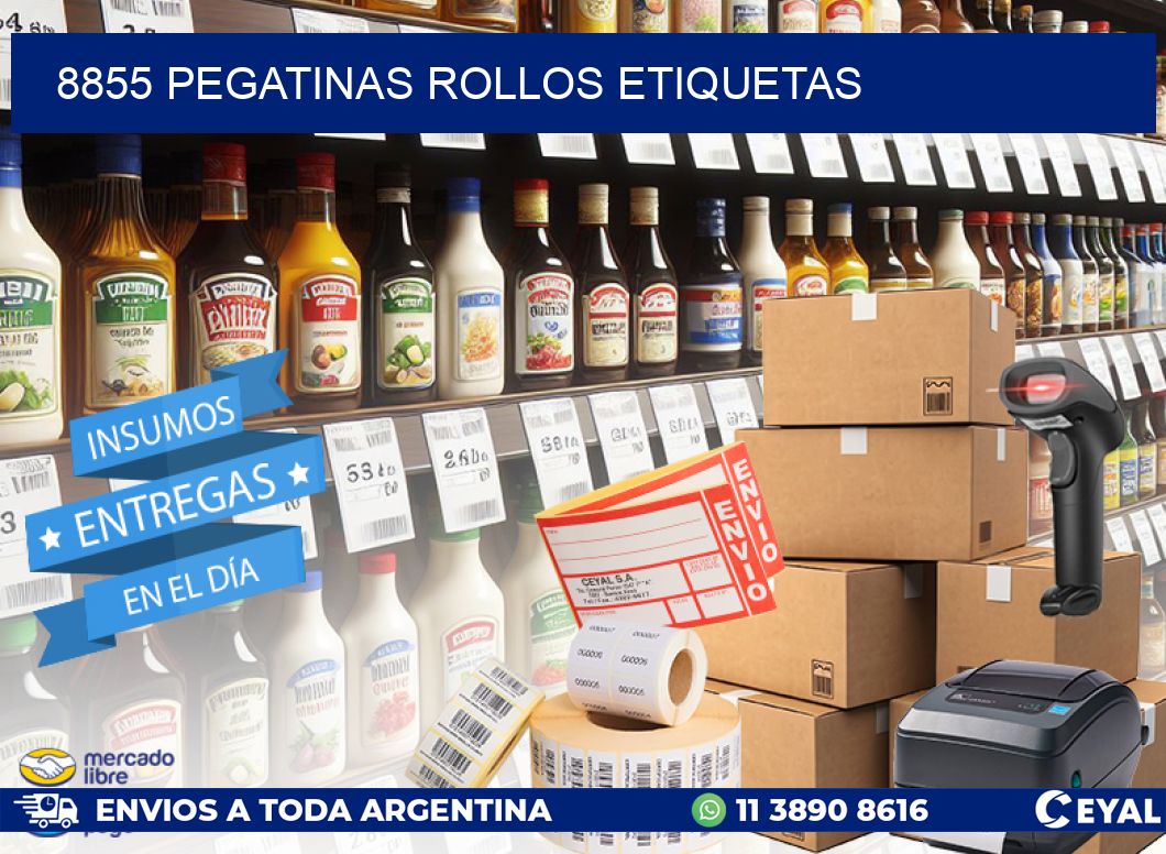 8855 Pegatinas rollos etiquetas