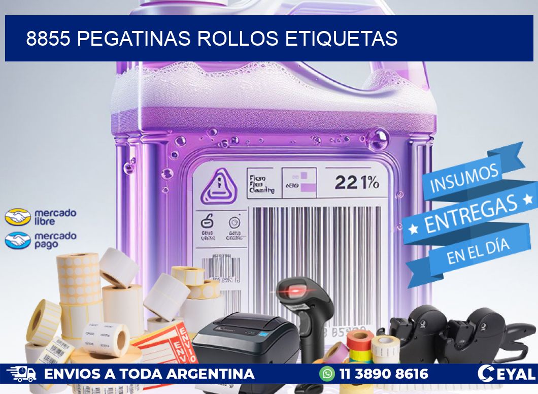 8855 Pegatinas rollos etiquetas