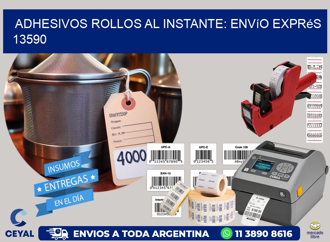 Adhesivos rollos al Instante: Envío Exprés 13590