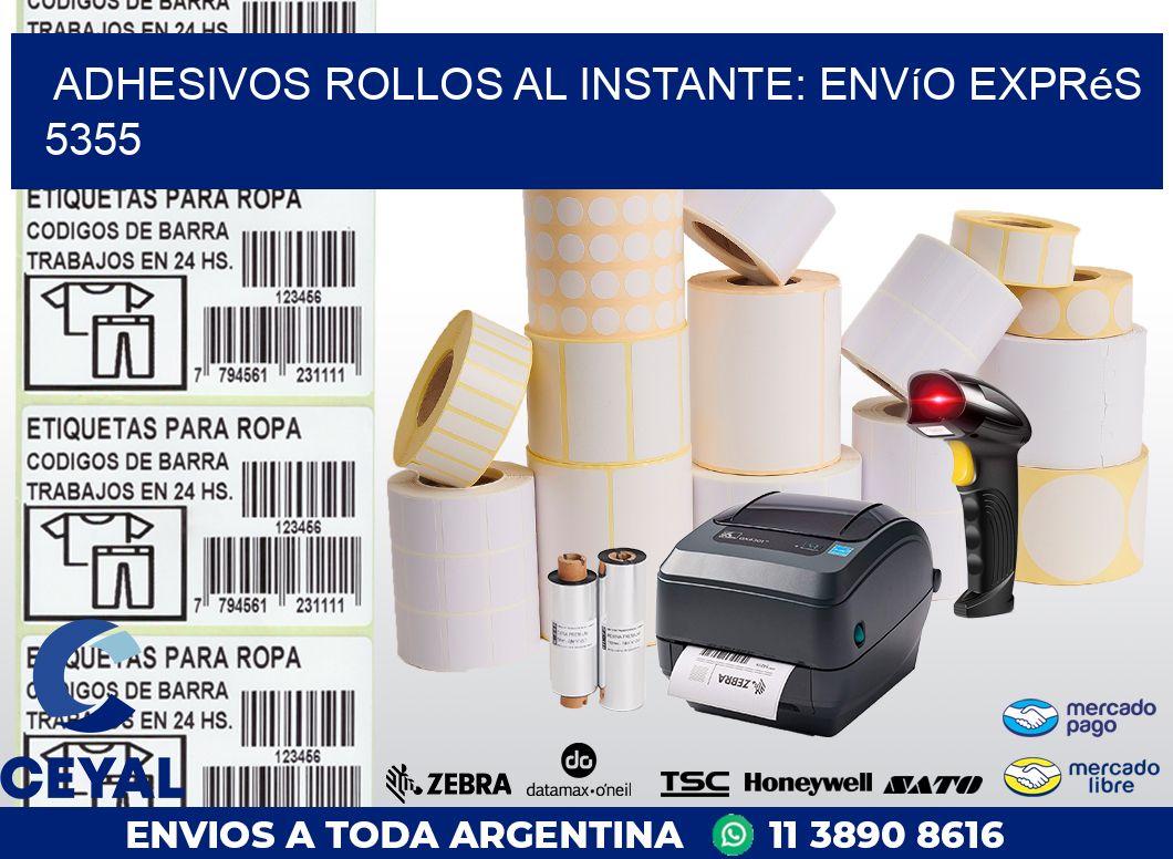 Adhesivos rollos al Instante: Envío Exprés 5355