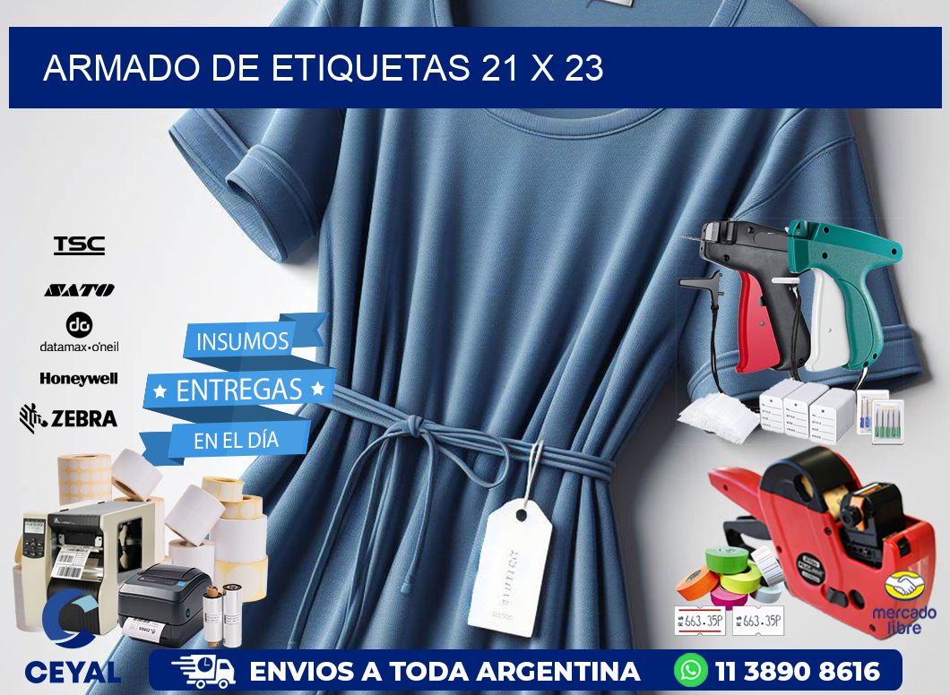 Armado de etiquetas 21 x 23