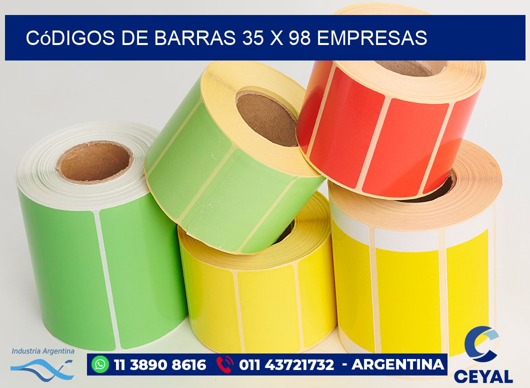 Códigos de Barras 35 x 98 empresas