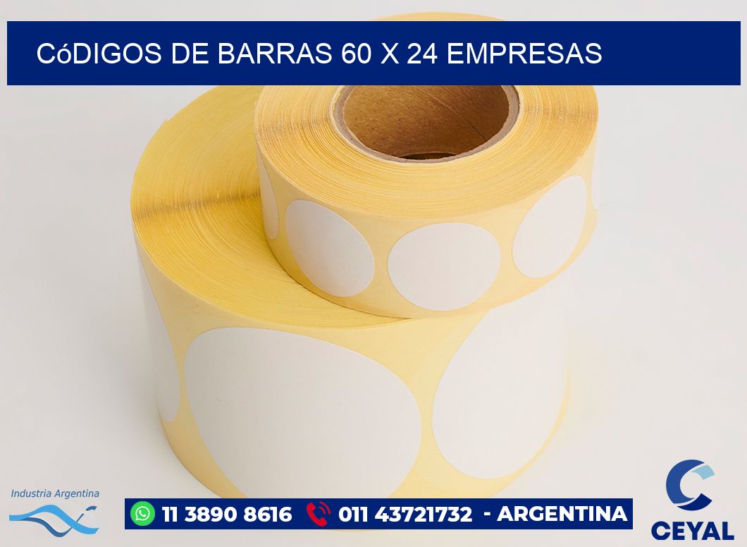 Códigos de Barras 60 x 24 empresas