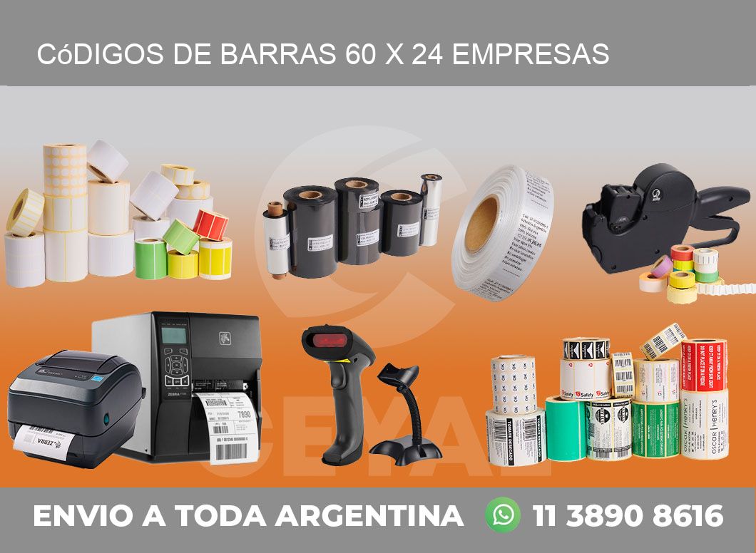 Códigos de Barras 60 x 24 empresas