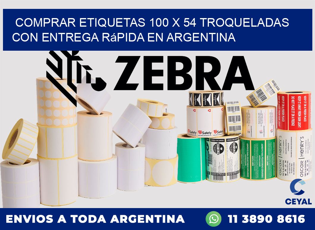 Comprar etiquetas 100 x 54 troqueladas con entrega rápida en Argentina