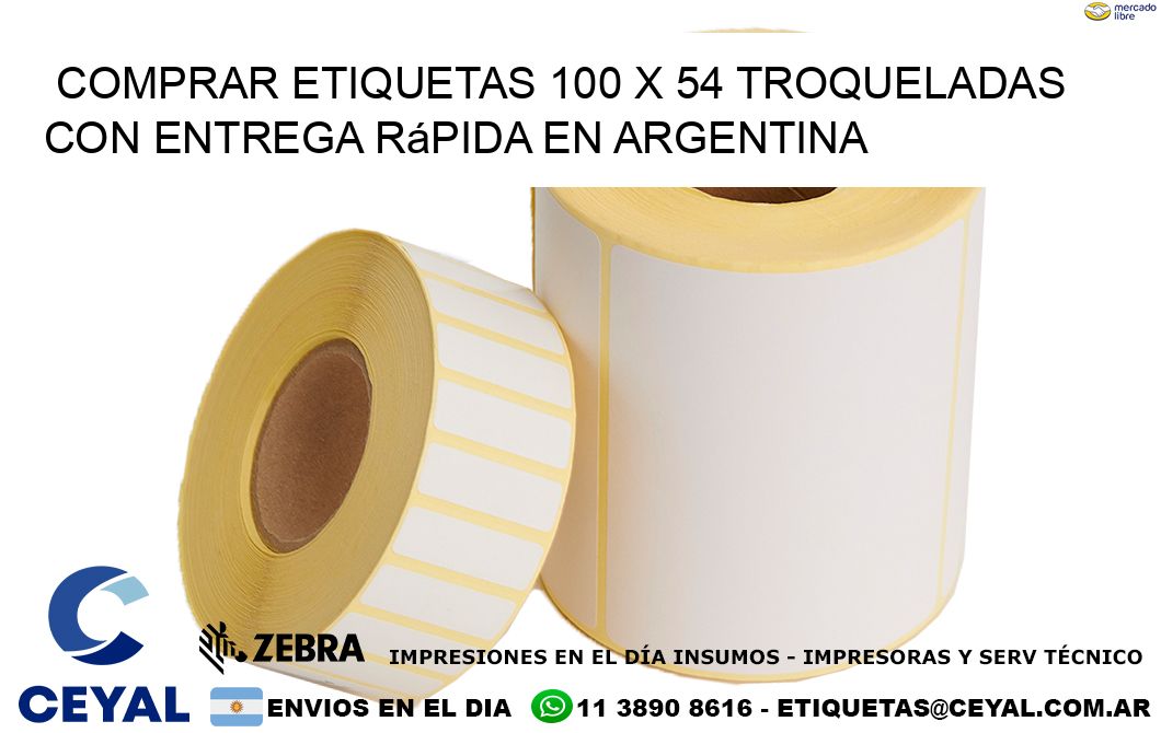 Comprar etiquetas 100 x 54 troqueladas con entrega rápida en Argentina