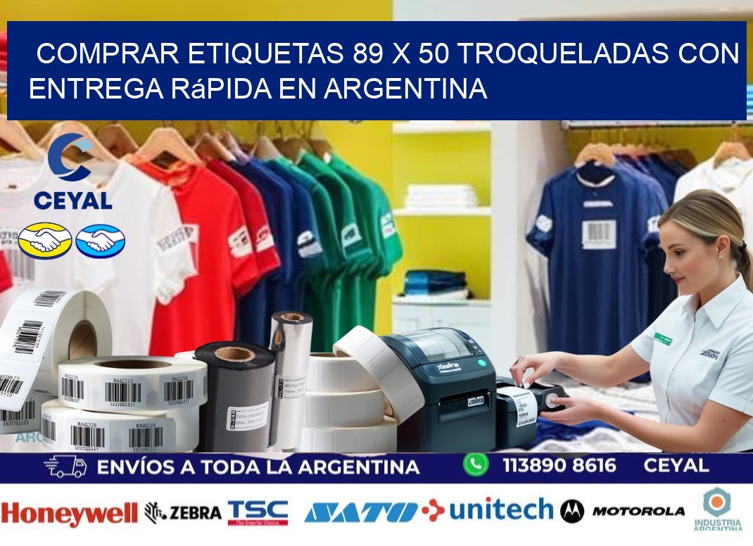 Comprar etiquetas 89 x 50 troqueladas con entrega rápida en Argentina