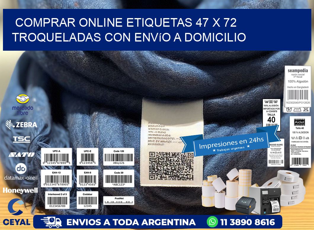 Comprar online etiquetas 47 x 72 troqueladas con envío a domicilio