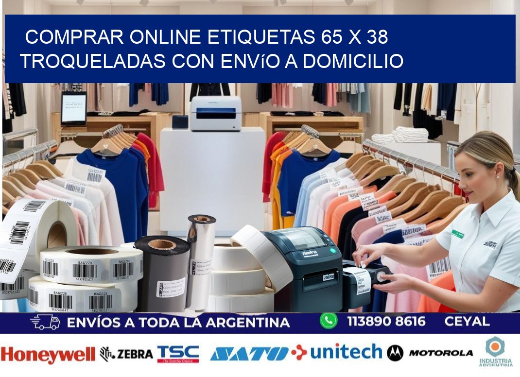 Comprar online etiquetas 65 x 38 troqueladas con envío a domicilio