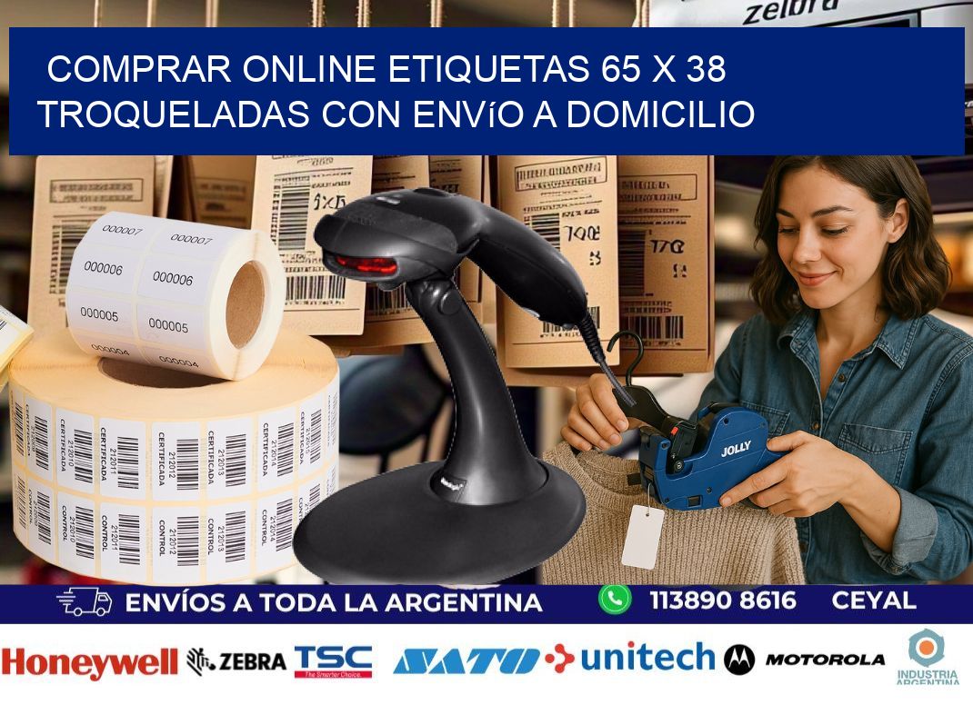 Comprar online etiquetas 65 x 38 troqueladas con envío a domicilio
