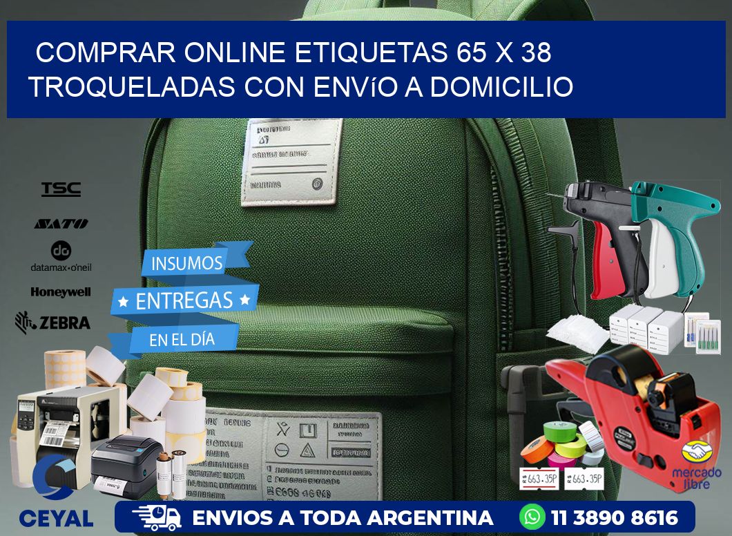 Comprar online etiquetas 65 x 38 troqueladas con envío a domicilio