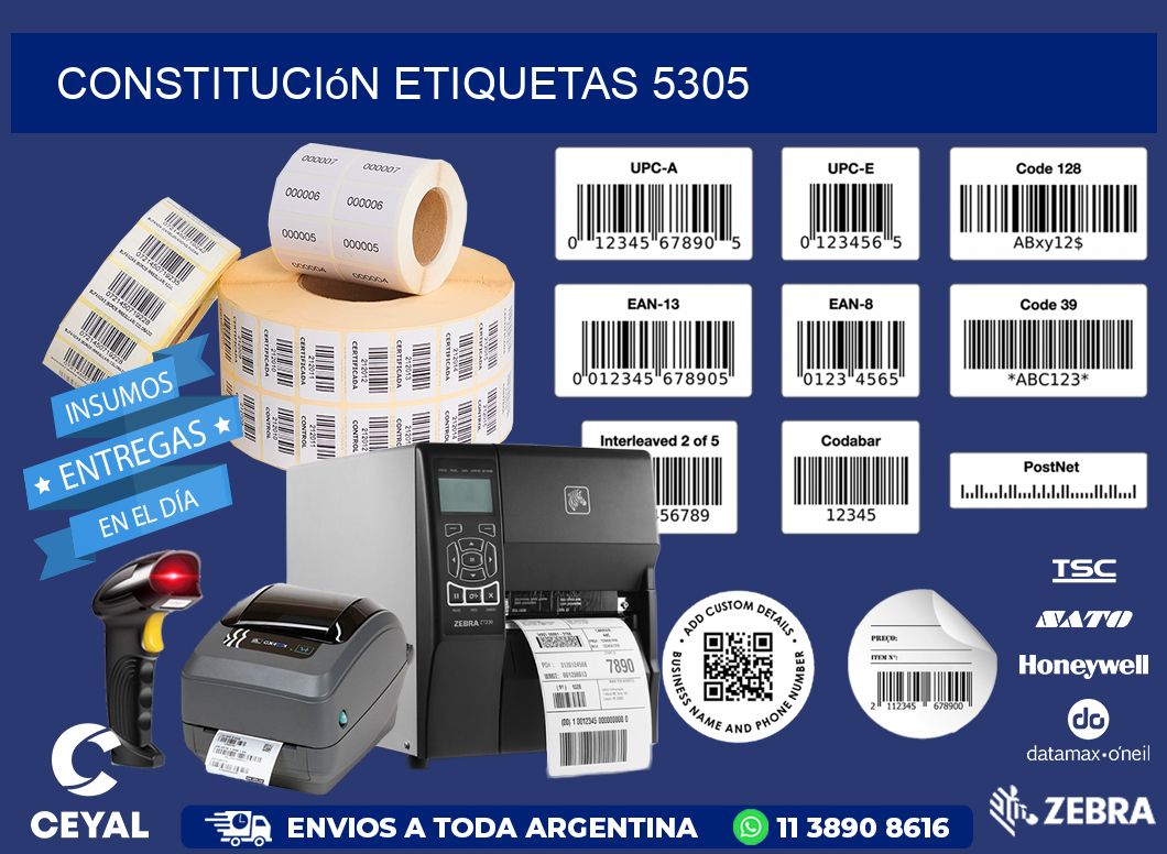 Constitución etiquetas 5305