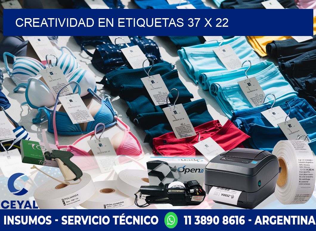 Creatividad en etiquetas 37 x 22