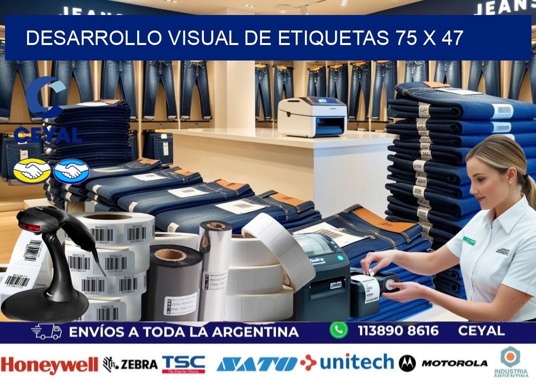Desarrollo visual de etiquetas 75 x 47