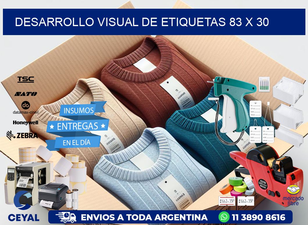 Desarrollo visual de etiquetas 83 x 30