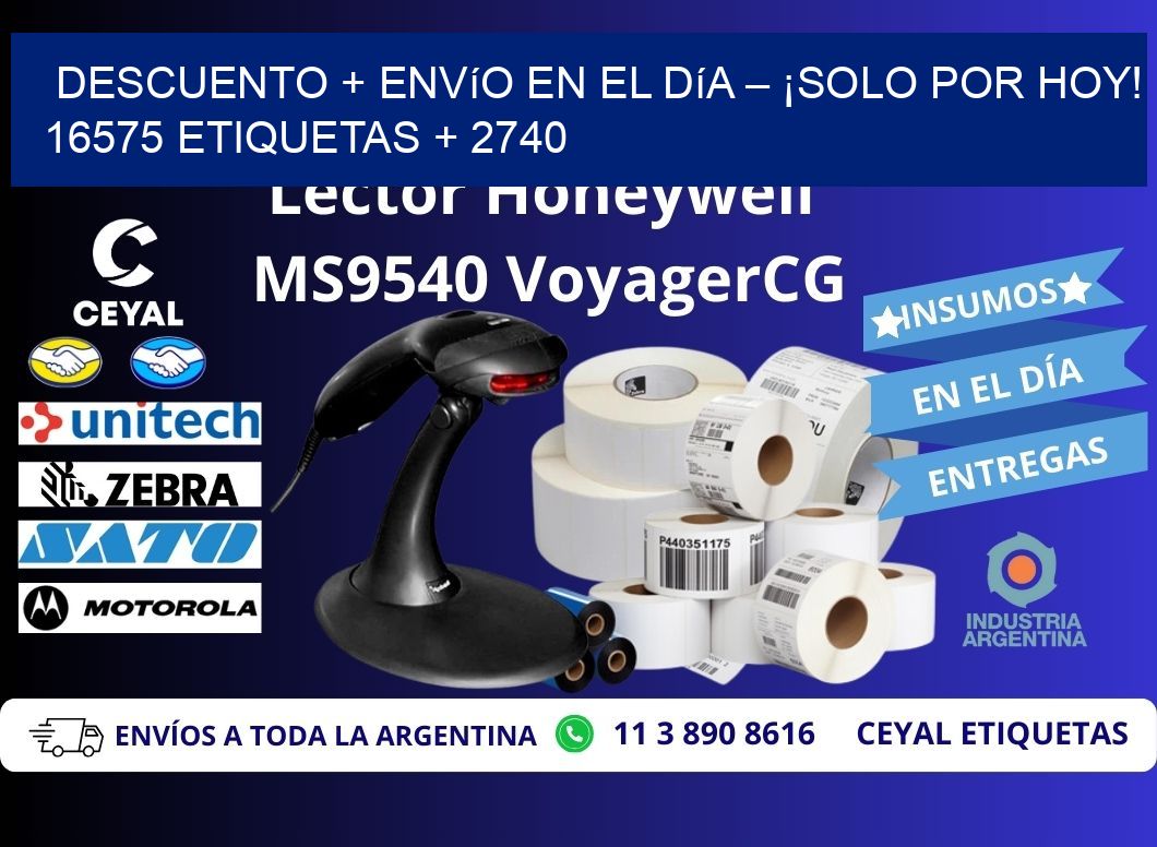 Descuento + envío en el Día – ¡Solo por Hoy! 16575 etiquetas + 2740