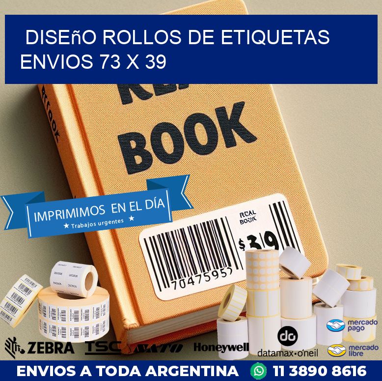 Diseño ROLLOS DE ETIQUETAS ENVIOS 73 x 39