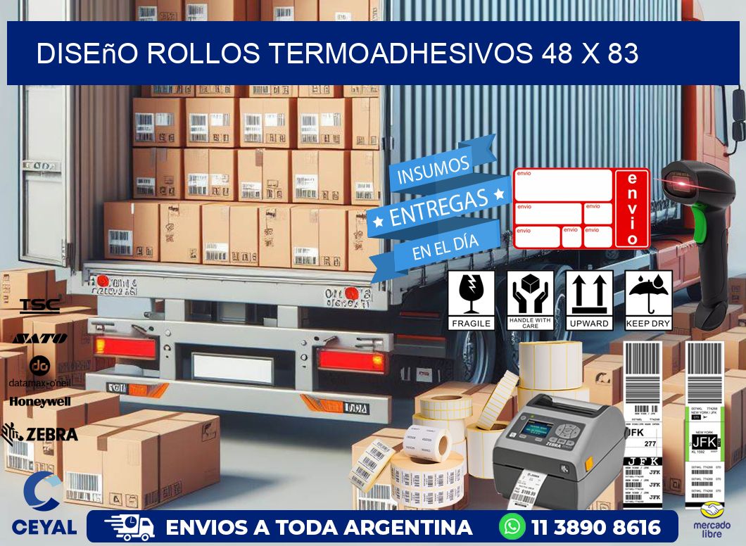 Diseño ROLLOS TERMOADHESIVOS 48 x 83
