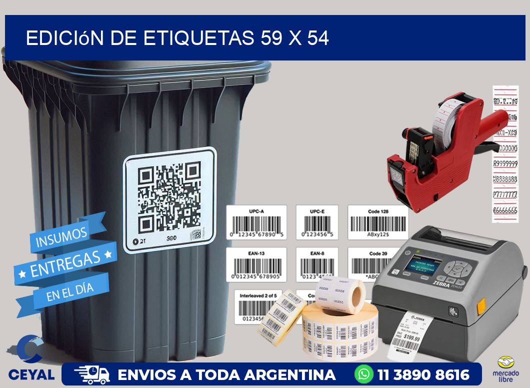 Edición de etiquetas 59 x 54