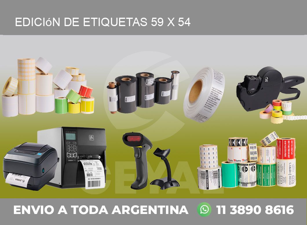 Edición de etiquetas 59 x 54