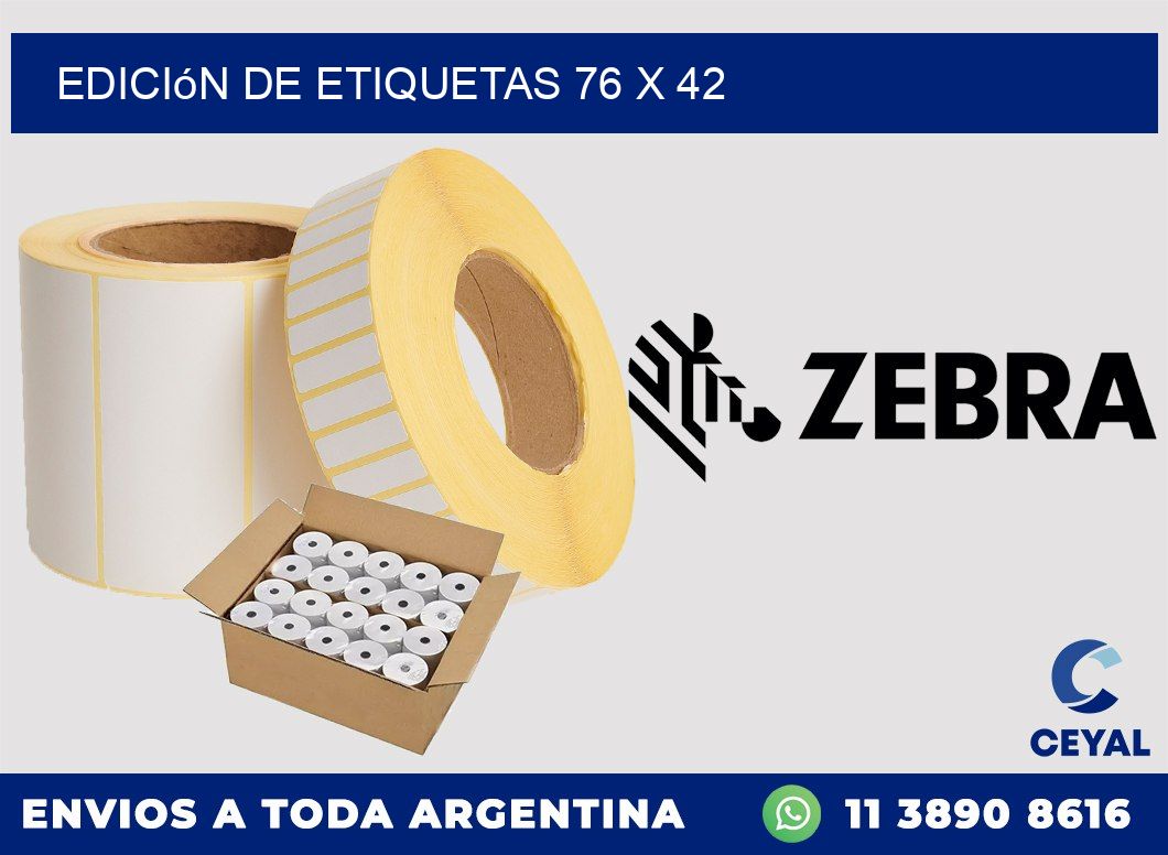 Edición de etiquetas 76 x 42